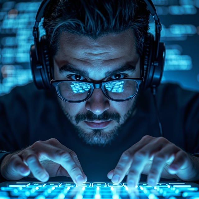 Illustrated portrait of Code Bro